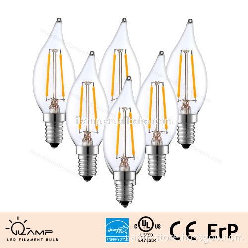 C35 soft filament bulb LED filament vintage candle light